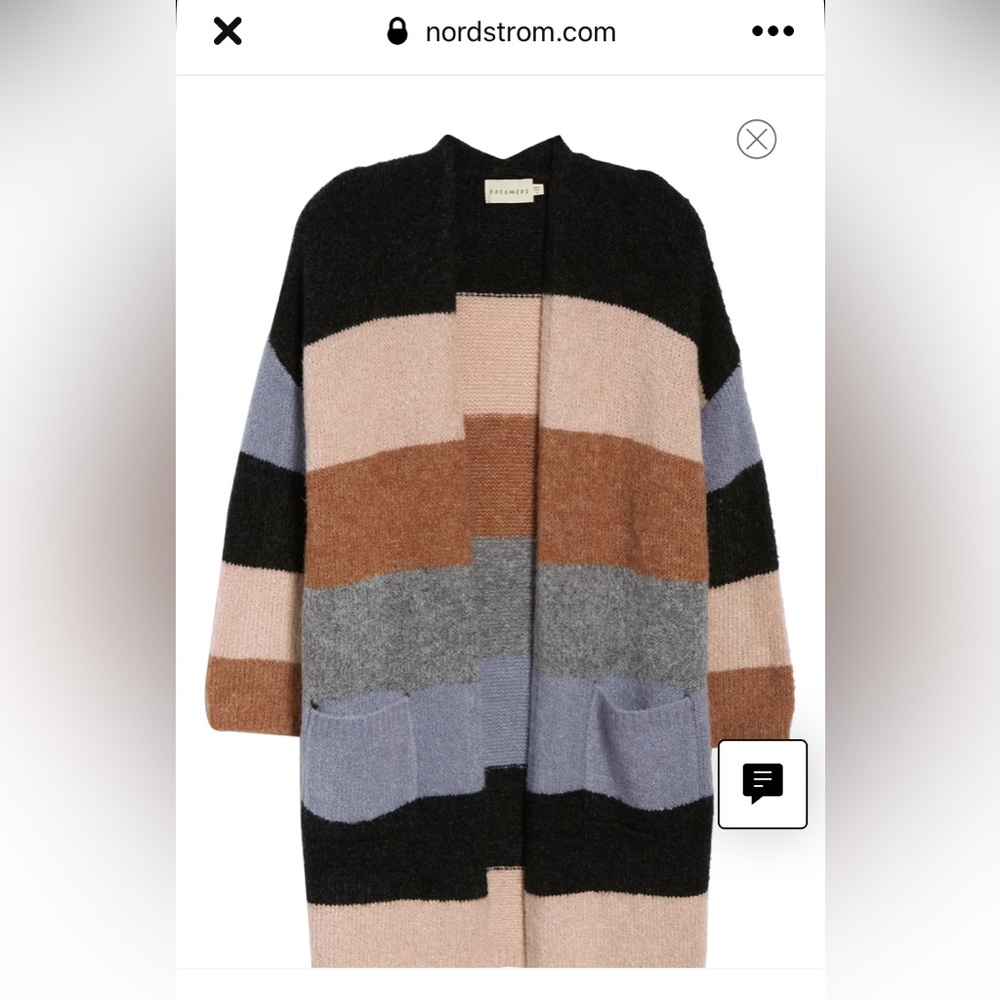 Stripe Long Cardigan